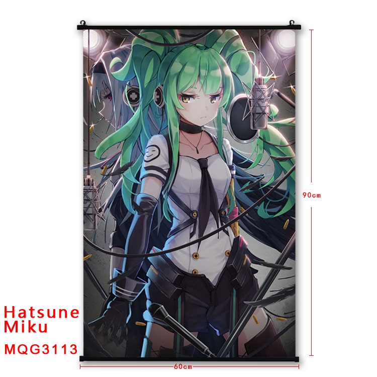 Hatsune Miku Anime plastic pole cloth painting Wall Scroll 60X90CM  MQG3113