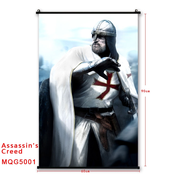 Assassin Creed Anime plastic pole cloth painting Wall Scroll 60X90CM  MQG5001