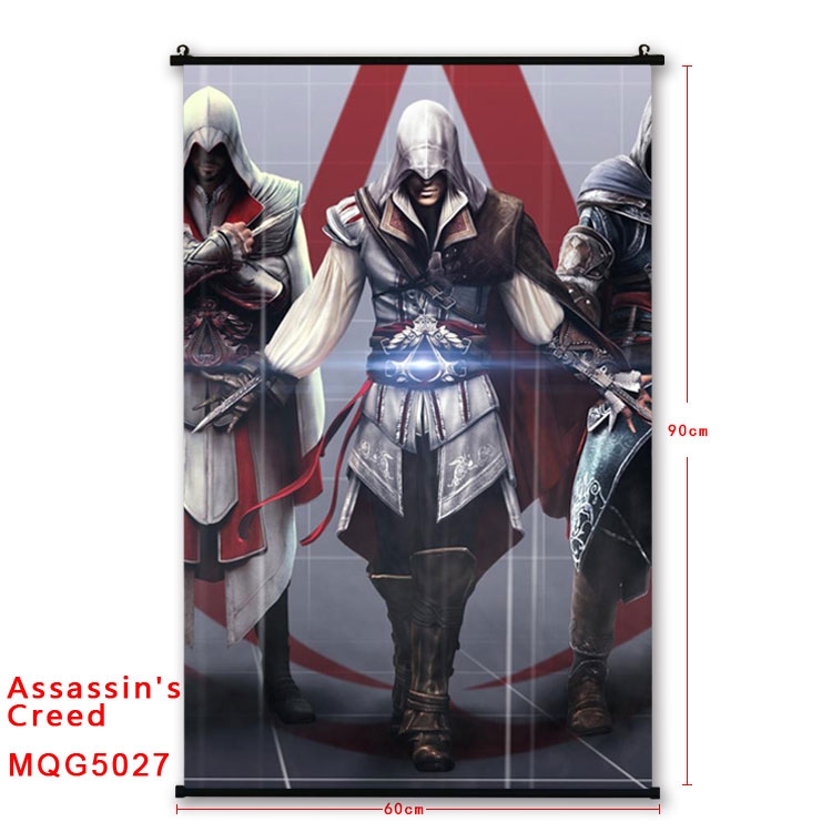 Assassin Creed Anime plastic pole cloth painting Wall Scroll 60X90CM  MQG5027