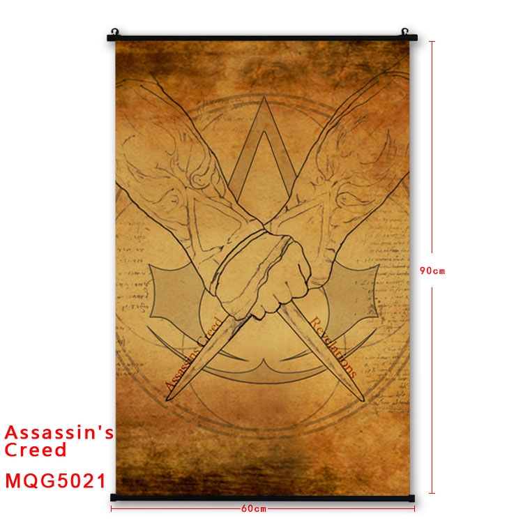 Assassin Creed Anime plastic pole cloth painting Wall Scroll 60X90CM  MQG5021