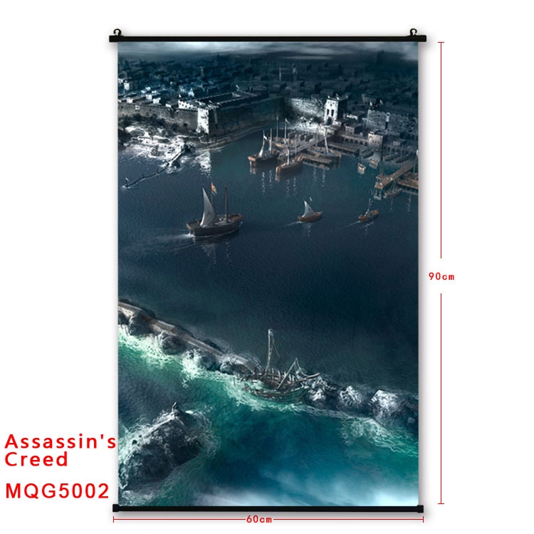 Assassin Creed Anime plastic pole cloth painting Wall Scroll 60X90CM  MQG5002