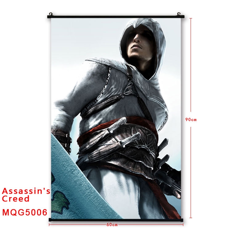 Assassin Creed Anime plastic pole cloth painting Wall Scroll 60X90CM  MQG5006