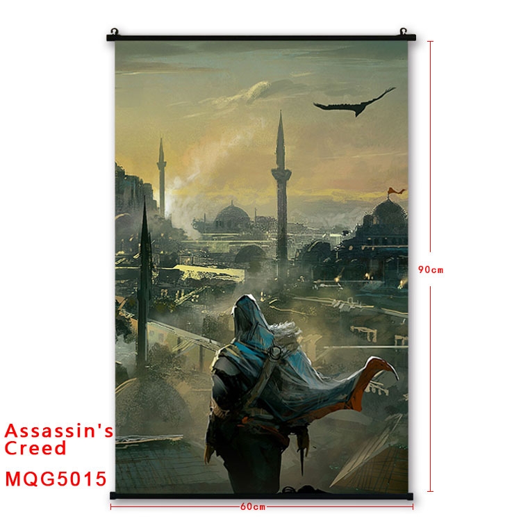 Assassin Creed Anime plastic pole cloth painting Wall Scroll 60X90CM  MQG5015