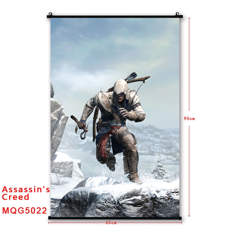 Assassin Creed Anime plastic pole cloth painting Wall Scroll 60X90CM    MQG5022