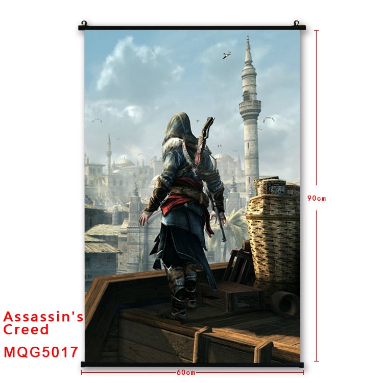 Assassin Creed Anime plastic pole cloth painting Wall Scroll 60X90CM  MQG5017