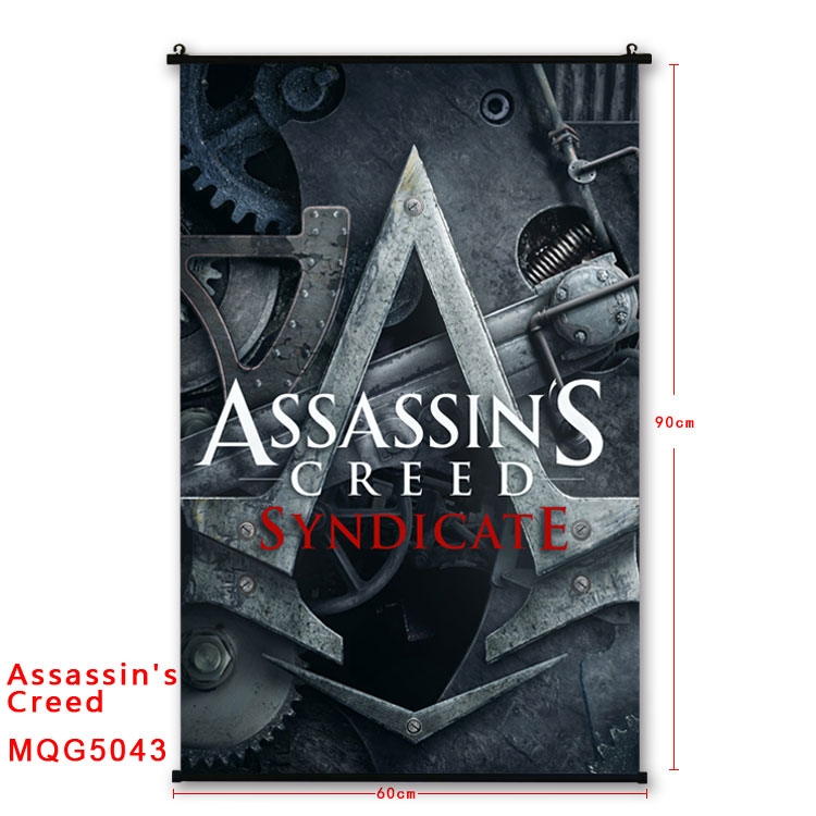 Assassin Creed Anime plastic pole cloth painting Wall Scroll 60X90CM   MQG5043
