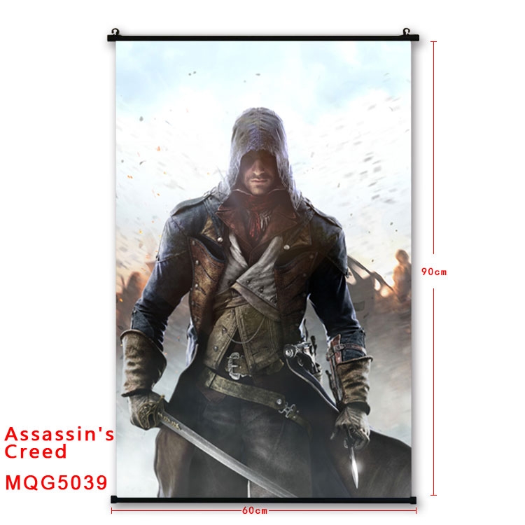 Assassin Creed Anime plastic pole cloth painting Wall Scroll 60X90CM  MQG5039