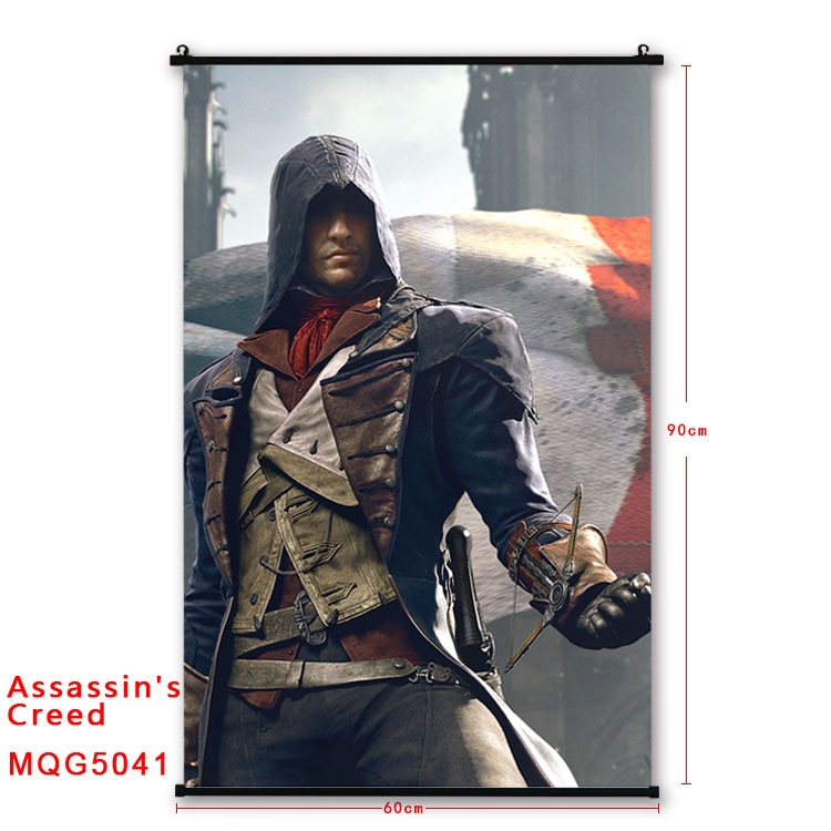 Assassin Creed Anime plastic pole cloth painting Wall Scroll 60X90CM  MQG5005