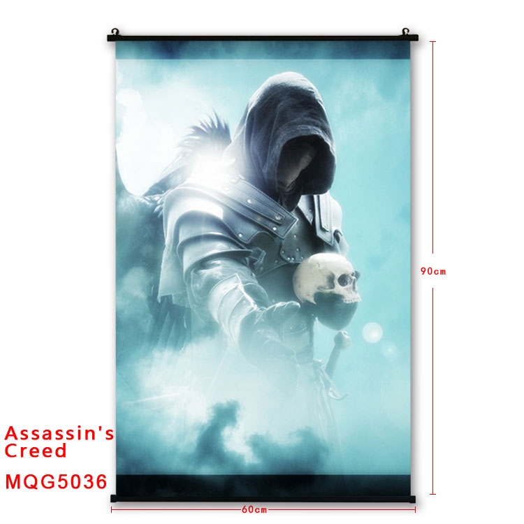 Assassin Creed Anime plastic pole cloth painting Wall Scroll 60X90CM  MQG5036