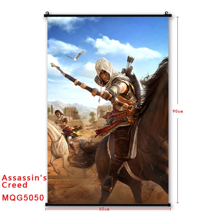 Assassin Creed Anime plastic pole cloth painting Wall Scroll 60X90CM  MQG5050