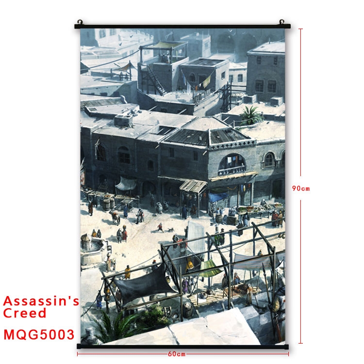 Assassin Creed Anime plastic pole cloth painting Wall Scroll 60X90CM   MQG5003