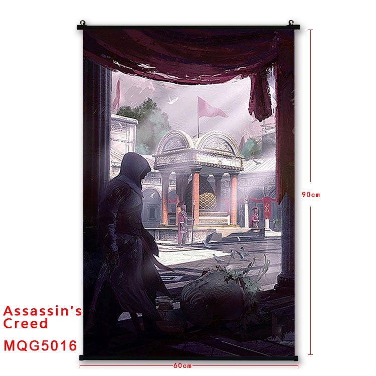 Assassin Creed Anime plastic pole cloth painting Wall Scroll 60X90CM   MQG5016