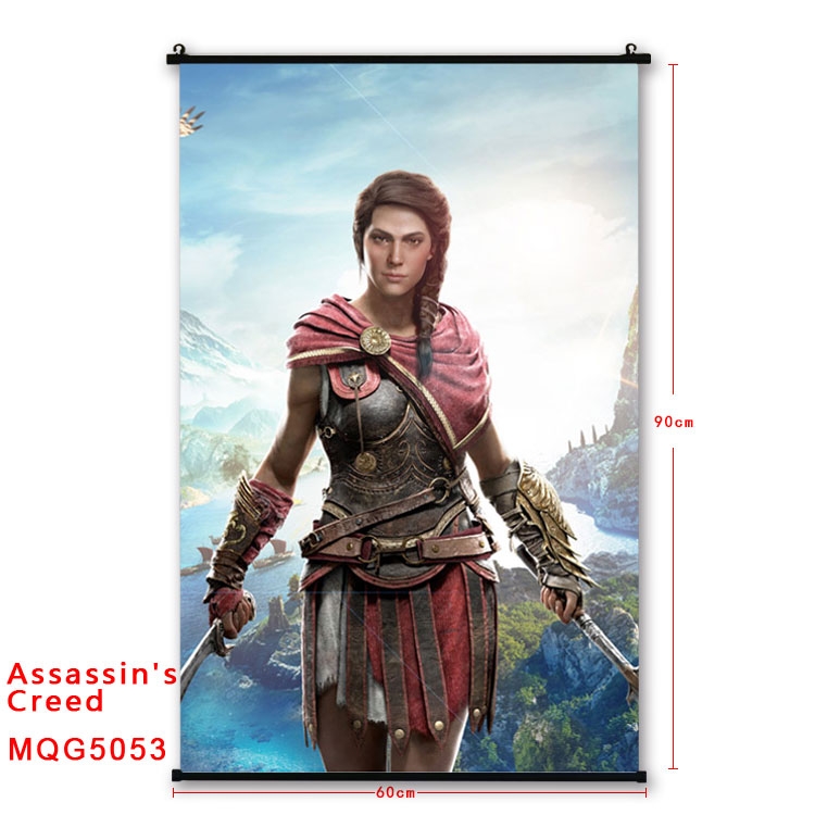 Assassin Creed Anime plastic pole cloth painting Wall Scroll 60X90CM  MQG5053