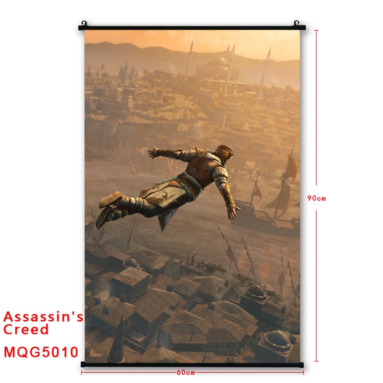 Assassin Creed Anime plastic pole cloth painting Wall Scroll 60X90CM   MQG5023