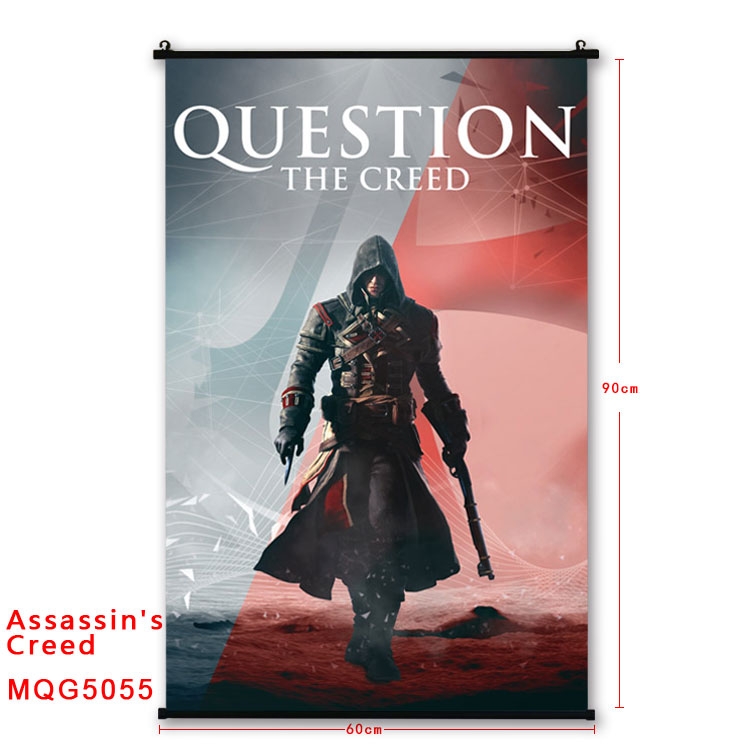 Assassin Creed Anime plastic pole cloth painting Wall Scroll 60X90CM   MQG5055