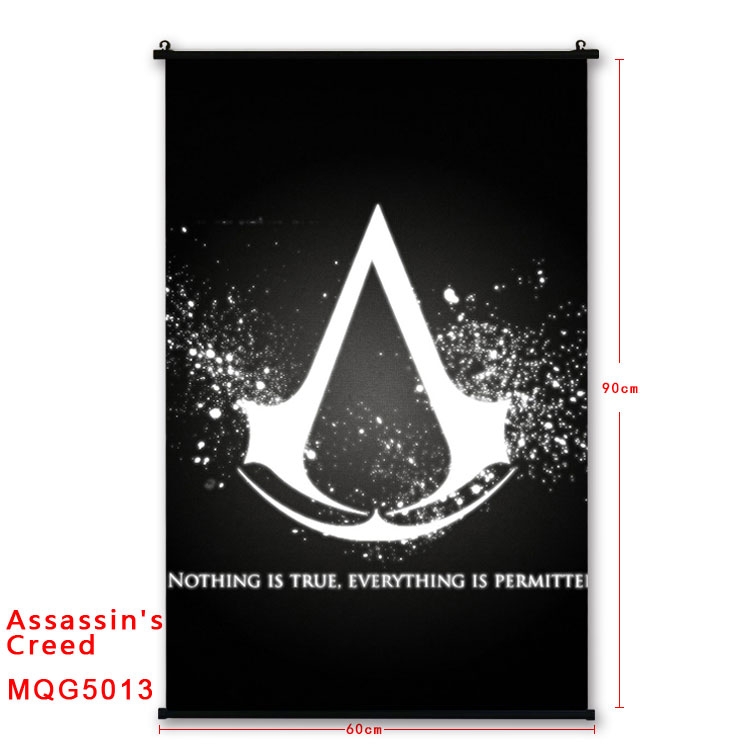 Assassin Creed Anime plastic pole cloth painting Wall Scroll 60X90CM  MQG5013