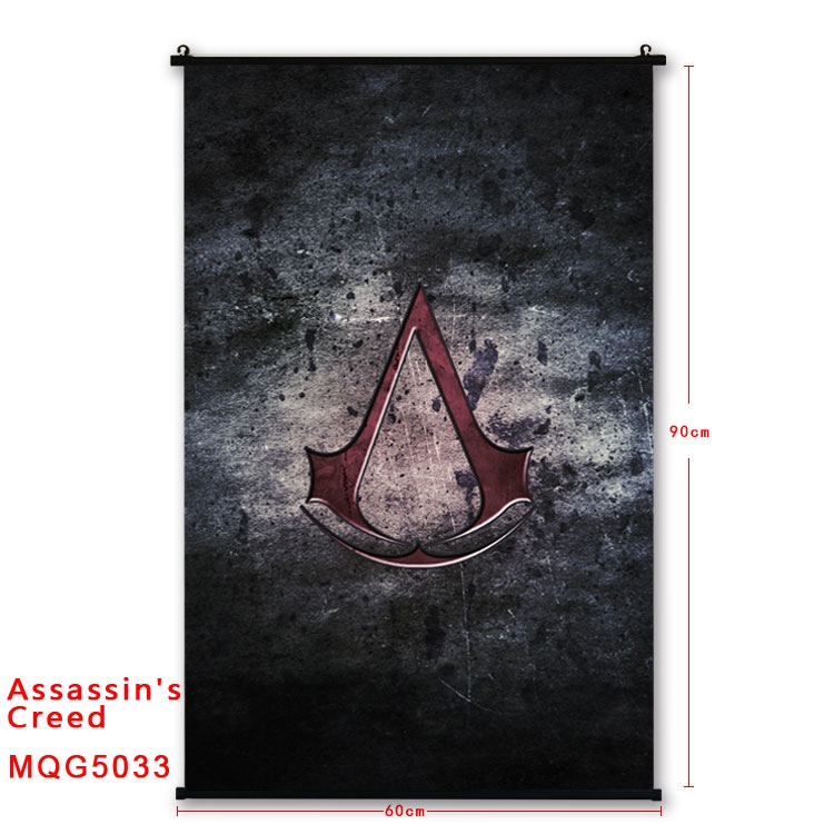 Assassin Creed Anime plastic pole cloth painting Wall Scroll 60X90CM   MQG5033