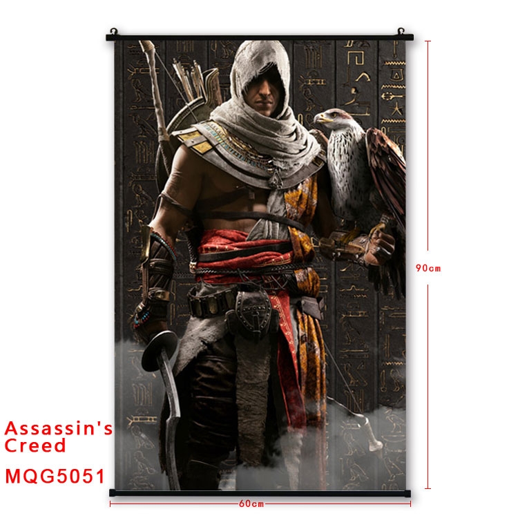 Assassin Creed Anime plastic pole cloth painting Wall Scroll 60X90CM   MQG5051