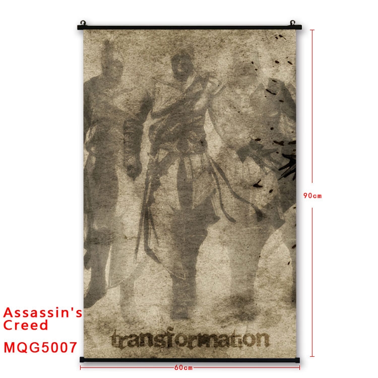 Assassin Creed Anime plastic pole cloth painting Wall Scroll 60X90CM   MQG5007