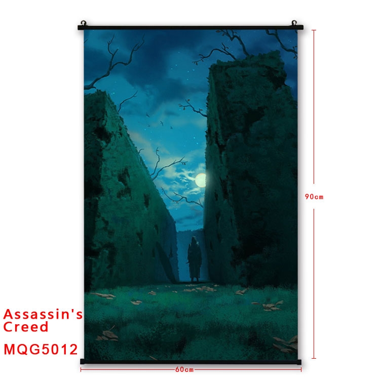 Assassin Creed Anime plastic pole cloth painting Wall Scroll 60X90CM  MQG5012