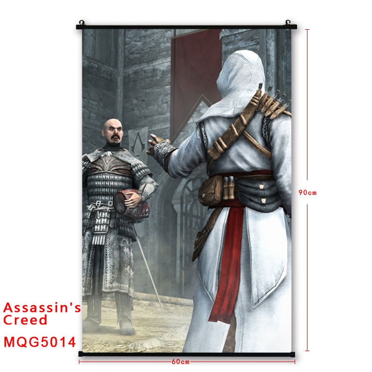 Assassin Creed Anime plastic pole cloth painting Wall Scroll 60X90CM  MQG5014