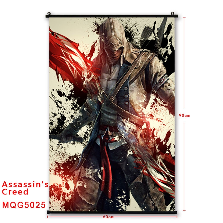 Assassin Creed Anime plastic pole cloth painting Wall Scroll 60X90CM  MQG5025