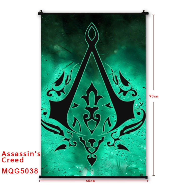 Assassin Creed Anime plastic pole cloth painting Wall Scroll 60X90CM  MQG5038
