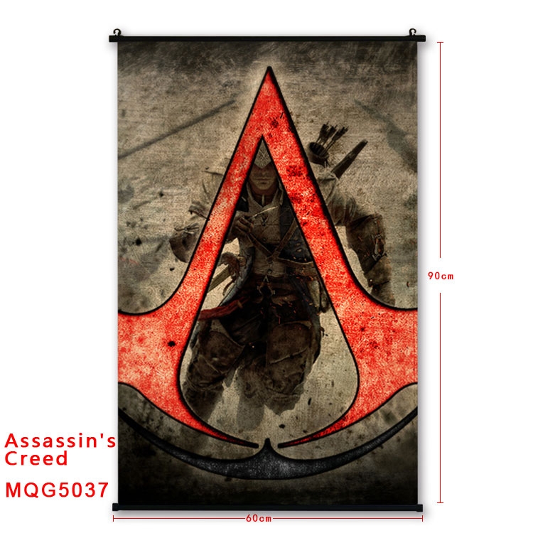 Assassin Creed Anime plastic pole cloth painting Wall Scroll 60X90CM  MQG5037