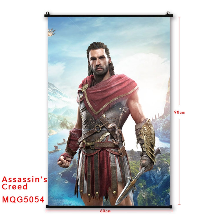 Assassin Creed Anime plastic pole cloth painting Wall Scroll 60X90CM  MQG5054