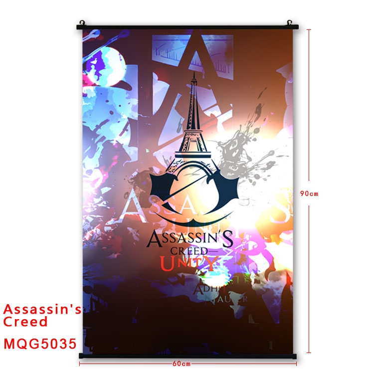 Assassin Creed Anime plastic pole cloth painting Wall Scroll 60X90CM  MQG5035