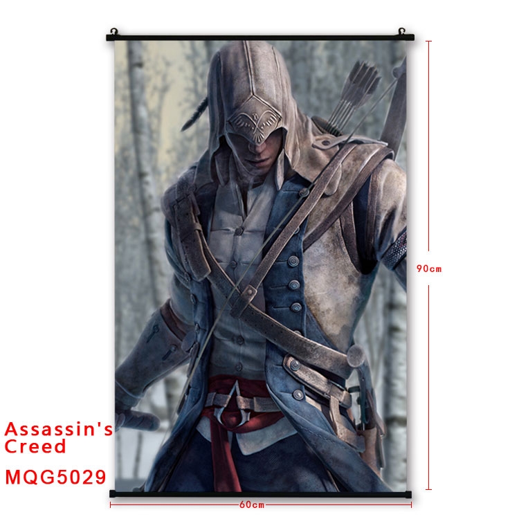 Assassin Creed Anime plastic pole cloth painting Wall Scroll 60X90CM  MQG5029