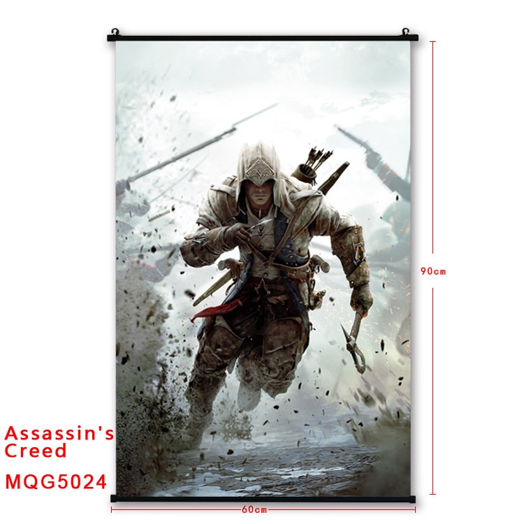 Assassin Creed Anime plastic pole cloth painting Wall Scroll 60X90CM  MQG5024