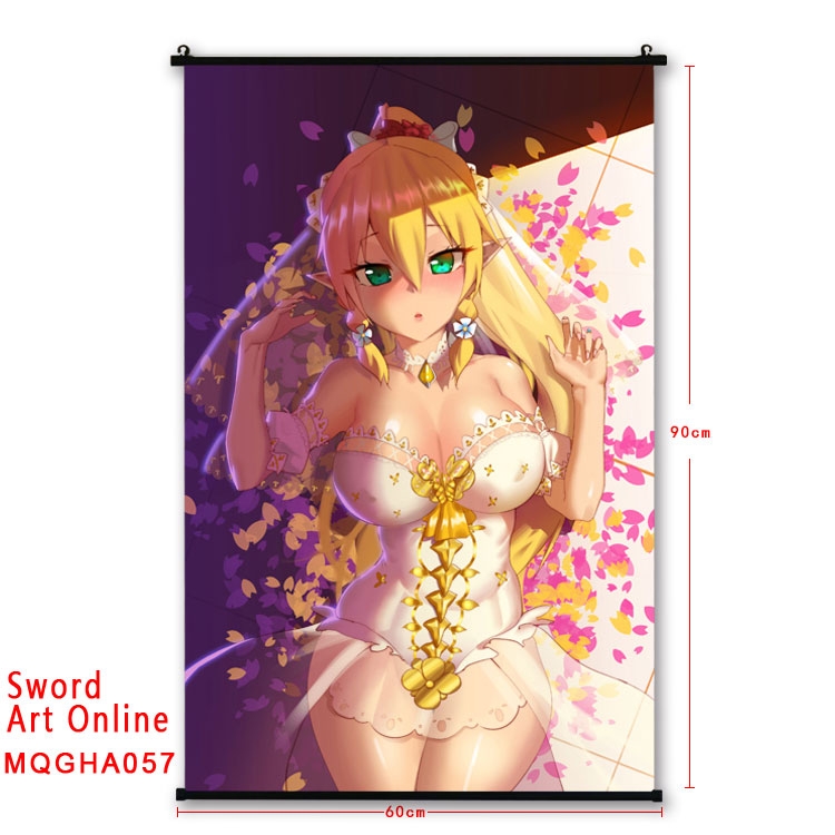 Sword Art Online Anime plastic pole cloth painting Wall Scroll 60X90CM MQGHA057