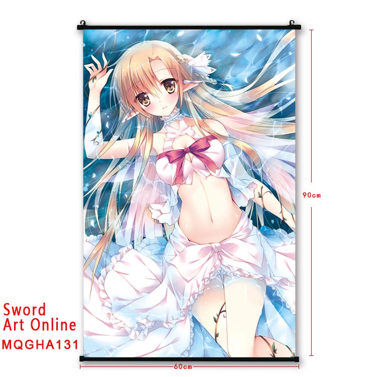 Sword Art Online Anime plastic pole cloth painting Wall Scroll 60X90CM MQGHA131