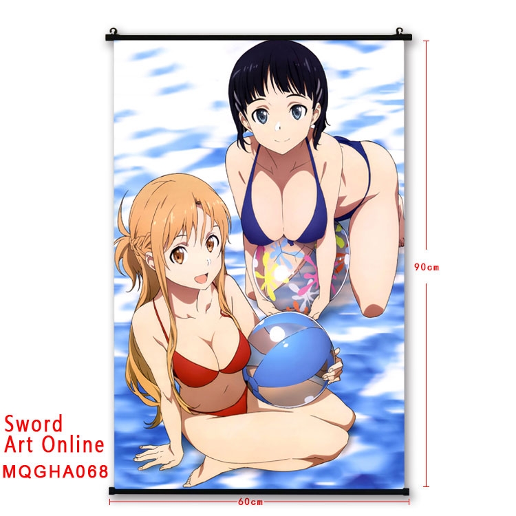 Sword Art Online Anime plastic pole cloth painting Wall Scroll 60X90CM MQGHA068