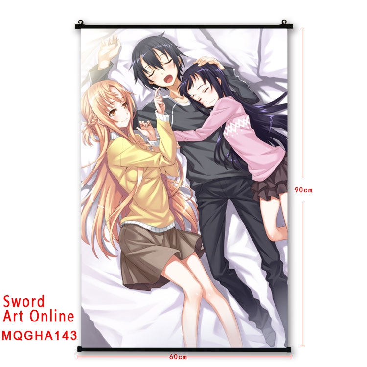 Sword Art Online Anime plastic pole cloth painting Wall Scroll 60X90CM MQGHA143