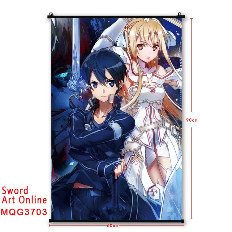 Sword Art Online Anime plastic pole cloth painting Wall Scroll 60X90CM MQG3703
