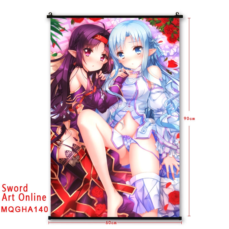 Sword Art Online Anime plastic pole cloth painting Wall Scroll 60X90CM MQGHA140