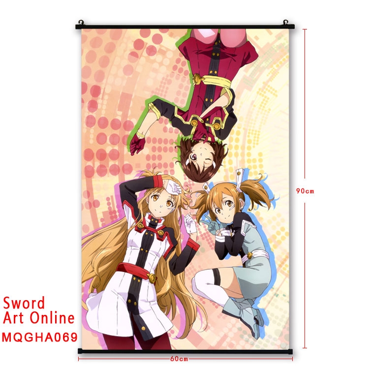Sword Art Online Anime plastic pole cloth painting Wall Scroll 60X90CM MQGHA069