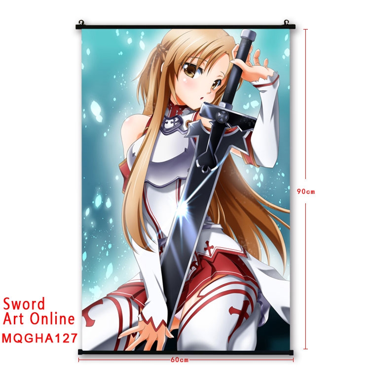 Sword Art Online Anime plastic pole cloth painting Wall Scroll 60X90CM MQGHA127