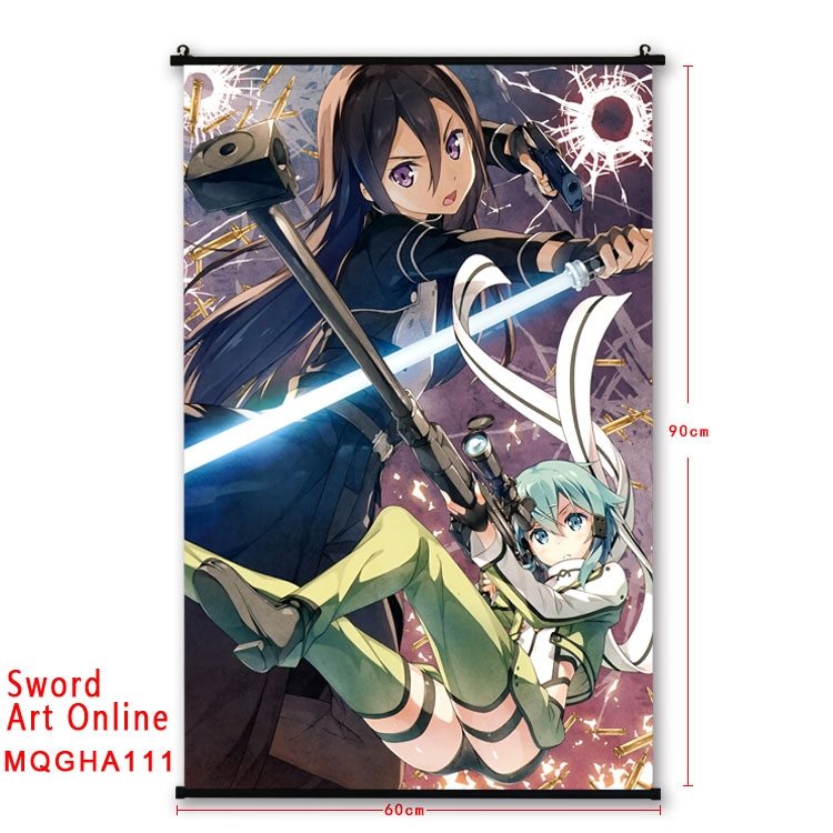 Sword Art Online Anime plastic pole cloth painting Wall Scroll 60X90CM MQGHA111
