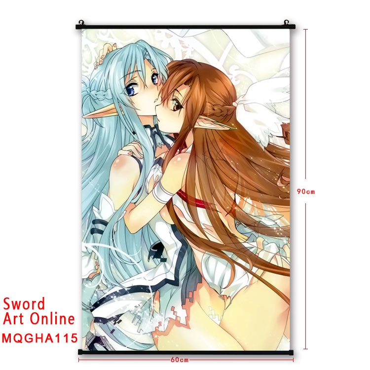 Sword Art Online Anime plastic pole cloth painting Wall Scroll 60X90CM MQGHA115