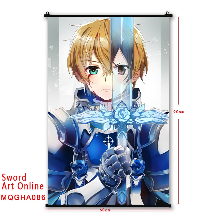 Sword Art Online Anime plastic pole cloth painting Wall Scroll 60X90CM MQGHA086