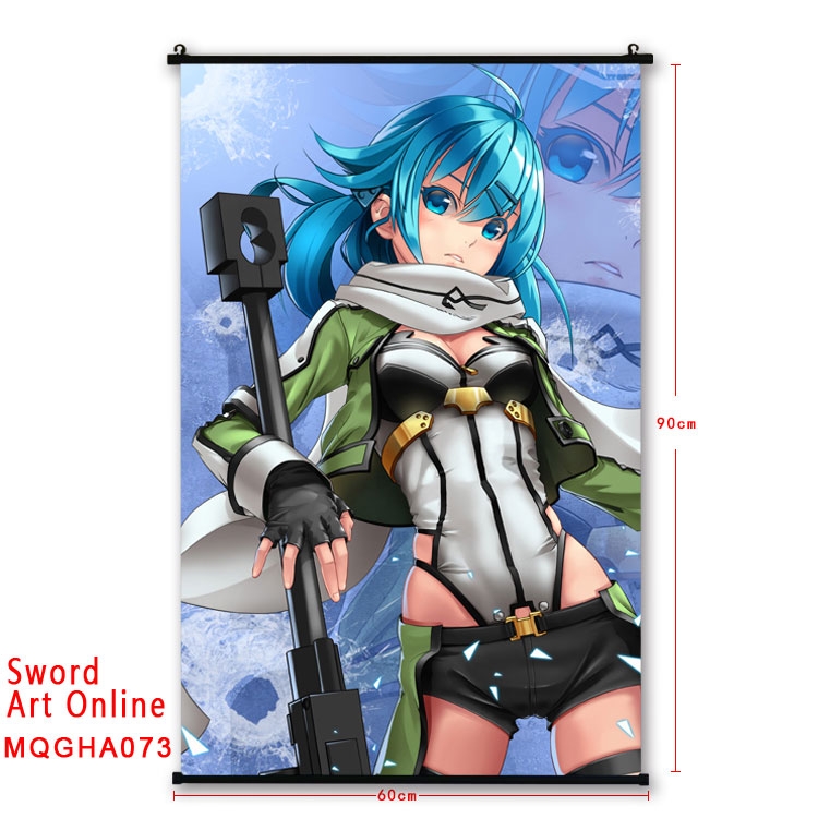 Sword Art Online Anime plastic pole cloth painting Wall Scroll 60X90CM MQGHA073