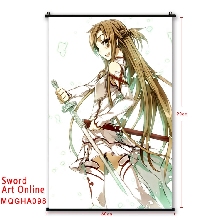 Sword Art Online Anime plastic pole cloth painting Wall Scroll 60X90CM MQGHA098