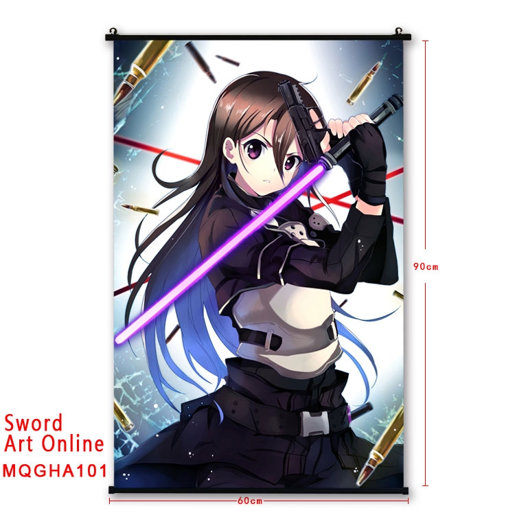 Sword Art Online Anime plastic pole cloth painting Wall Scroll 60X90CM MQGHA101