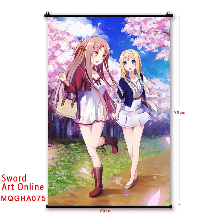 Sword Art Online Anime plastic pole cloth painting Wall Scroll 60X90CM MQGHA075