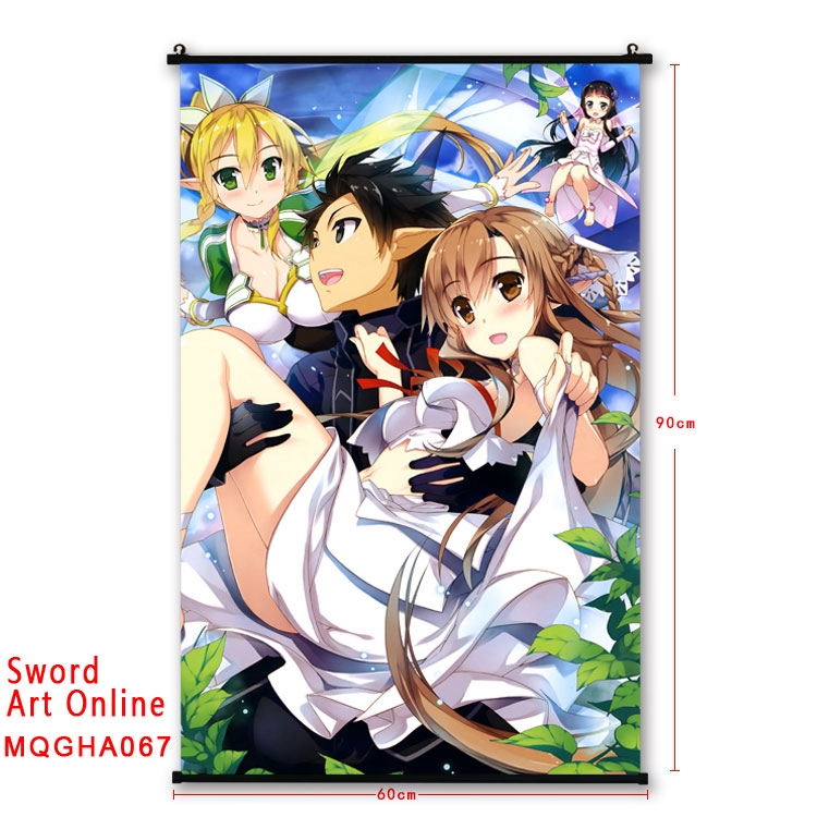 Sword Art Online Anime plastic pole cloth painting Wall Scroll 60X90CM MQGHA067