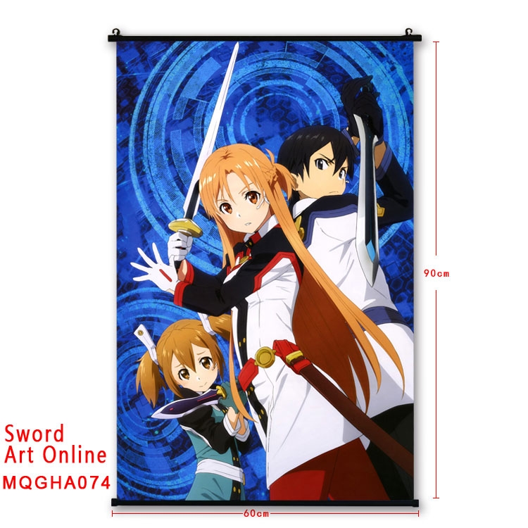 Sword Art Online Anime plastic pole cloth painting Wall Scroll 60X90CM MQGHA074