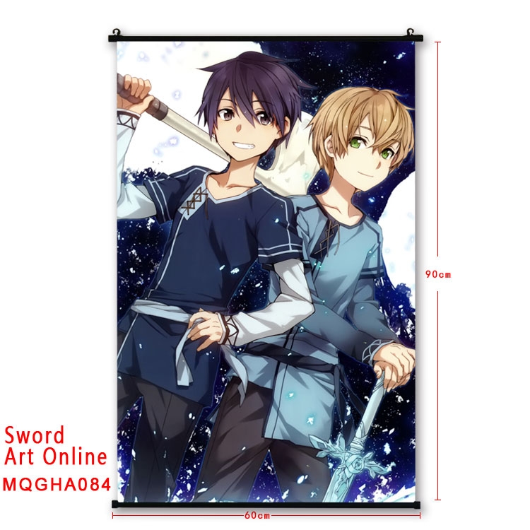 Sword Art Online Anime plastic pole cloth painting Wall Scroll 60X90CM MQGHA084